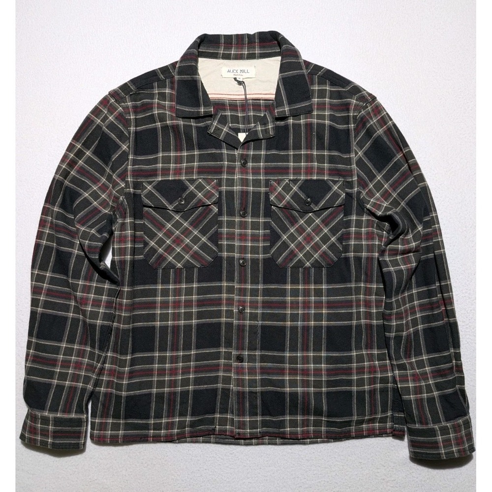 Alex Mill Wash n Go Plaid Flannel Shirt Jacket Mens M Cotton Workwear NWT